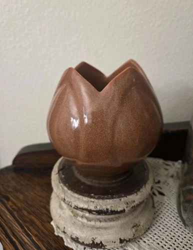 Rare Cripple Creek Gold Ore Glaze in Scarce MCM Van Briggle Tulip Vase c. 1956