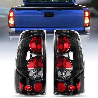 1999 2007 Chevy Silverado GMC Sierra Taillight Assembly Pair Black DOT Approved