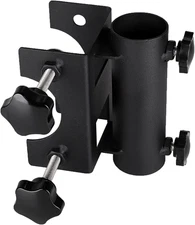 Patio Umbrella Holder – Heavy Duty Steel Clamp Mount for Deck Railing (4/5" to 2