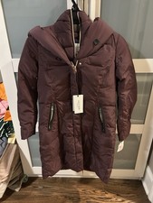 Cole Haan Down Fill Coat Sz S Petite Merlot' Burgundy NWT Perfect MSRP 335