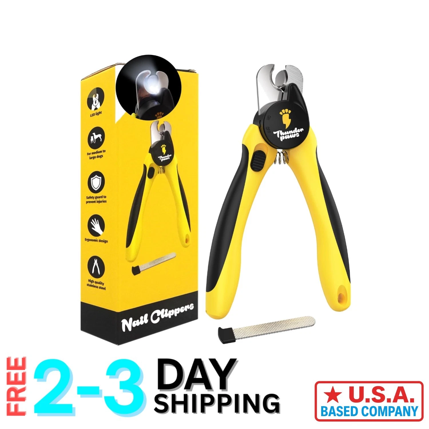 Professional-Grade LED Dog Nail Clippers with Built-In Nail File & Safety Lock
Opens in a new window