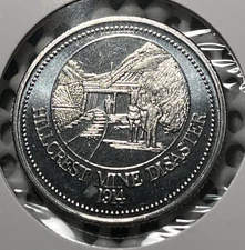Crowsnest Pass Alberta CANADA 1984 Trade DOLLAR Hillcrest Mine Disaster. Rare !