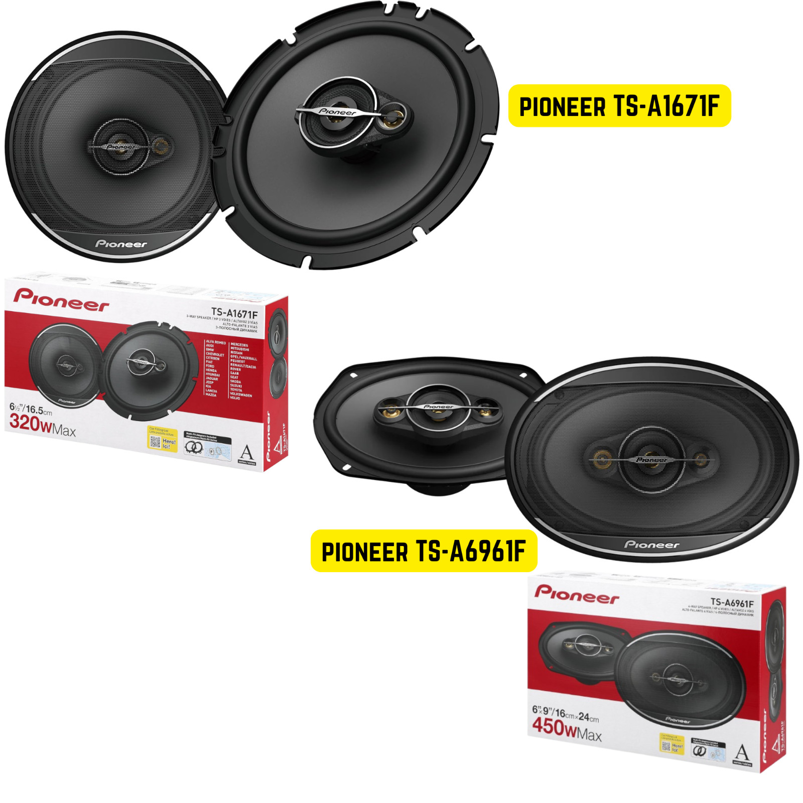 Plus 6.5" 3-way Car Speakers