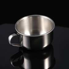 1pc Stainless Steel Shaving Bowl with Handle Durable Shaving Brush Mug Bowl