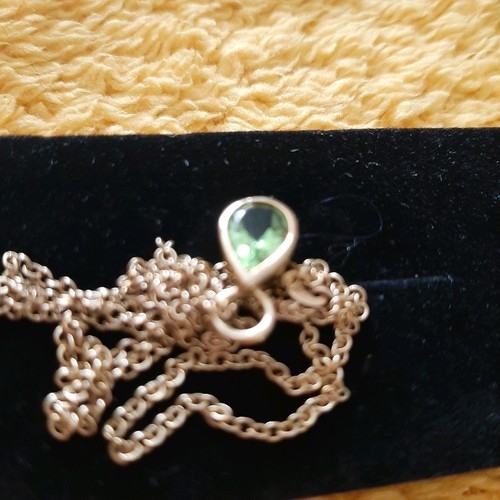KETTE GELBGOLD 417mit 2g Gewicht +Peridotanhänger 1g Gewicht - Bild 3 von 19