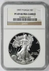 1997-P American Silver Eagle $1 Proof PF 69 Ultra Cameo NGC