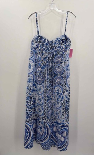 Pre-Owned Caroline Constas Blue Size Large Knee Length Sleeveless Dress
