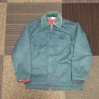 Vintage Big Dutch Teal Blue Green Lined Chore Jacket