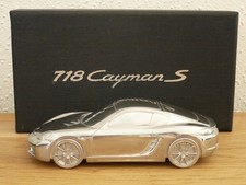 Porsche Briefbeschwerer 718 Cayman S Chrom Alu