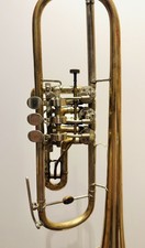 Tromba a valvola rotante B&S, ottone dorato della RDT