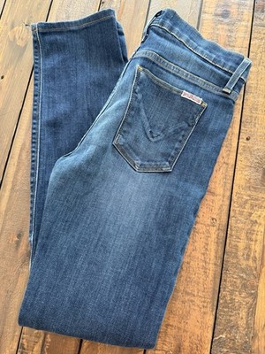 Hudson Skinny Jeans Womens 26 Blue Distressed Stretch Designer Denim