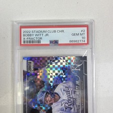 BOBBY WITT JR. 2022 STADIUM CLUB CHROME #2 X-FRACTOR ROOKIE RC PSA 10 ROYALS