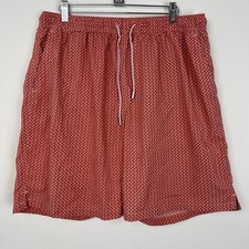 Peter Millar Seaside Swim Trunks XL Red Mini Marlin Print Lined Quick Dry Shorts