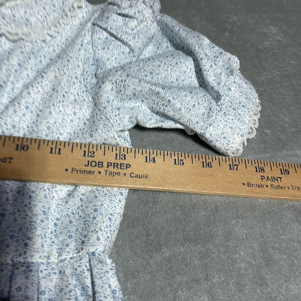 Vintage Handmade Maxi Dress Girls 10 Ditsy Floral 70s Cottagecore Prairie - Image 3 of 4