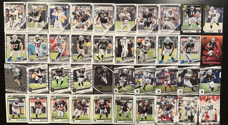 Las Vegas Raiders 80 Card Lot, No Duplicates, RCs, Inserts/Parallels 2020-25 - Image 2 of 2