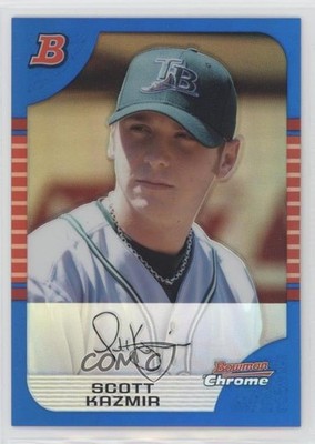 2005 Bowman Chrome Blue Refractor 143/150 Scott Kazmir #24 qw7