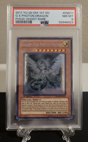 Yugioh Galaxy-Eyes Photon Dragon 2011 PHSW-EN011 Ghost Rare 1st Edition PSA 8
