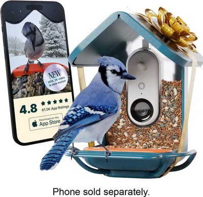 Bird Buddy - Smart Bird Feeder w/ Solar Roof (Pro Camera Version w