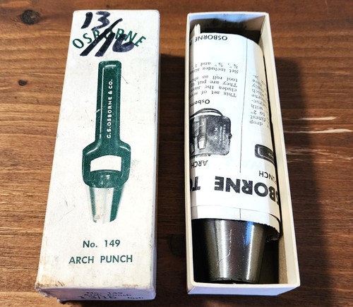 New Osborne 13/16" Arch Punch No. 149 for Leather, Rubber & More - In Box
