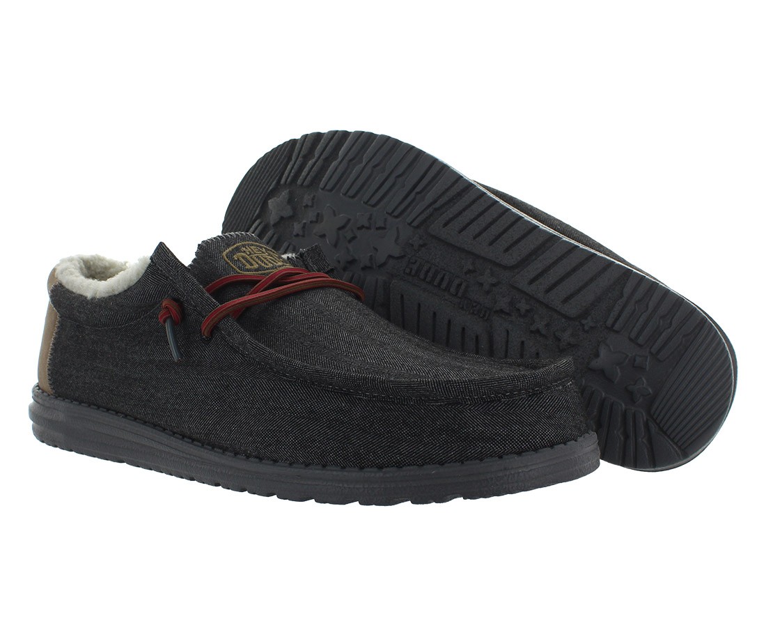 Hey Dude Wally Black Shell Mens Shoes Size 9, Color: Black