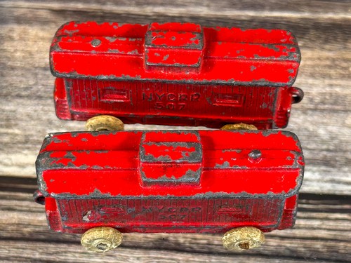 Lotto treno vintage Slush Cast (5) - NYCRR 507 Caboose + Boxcar + Motore - USA #106 - Foto 14 di 18