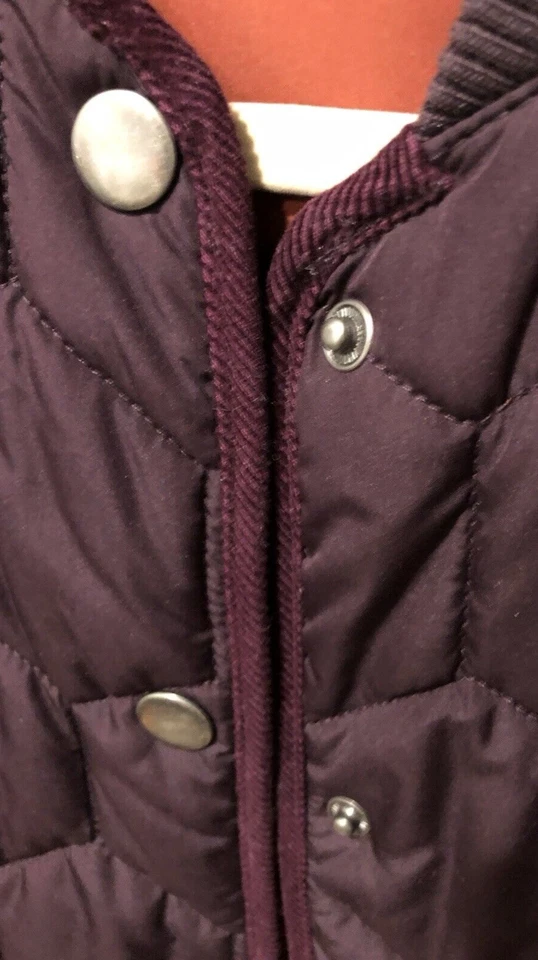 LOGO Lori Goldstein Eggplant Purple Quilted Coat US - XXS UK - XS Excellent Cond - Image 3 of 4