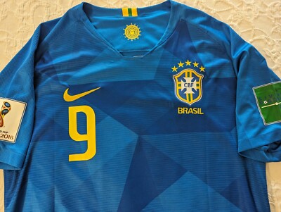 Gabriel Jesus Brazil Jersey World Cup 2018 Blue Large | eBay