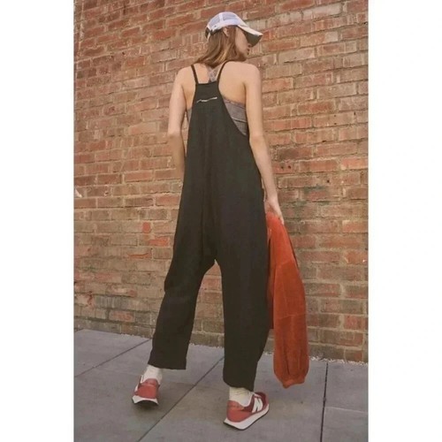 New Free People Hot Shot Jumpsuit FP Movement in Cable Knit Black Sz Large - Picture 14 of 16