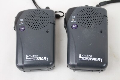 2 COBRA MicroTalk 1 FRS Walkie Talkie Ultra Compact w/ Retractable Antenna