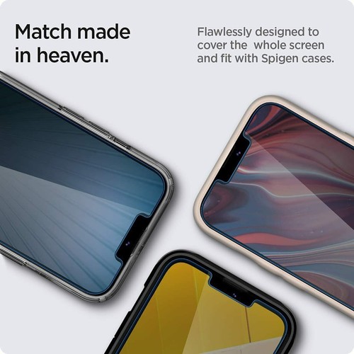 For iPhone 13 12 Pro Max mini Screen Protector SPIGEN EZ Fit Tempered Glass 2PC - Picture 8 of 22