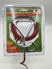 Cable Dog leash up to 80 pounds Exercise leash for pets training Spiral Stake15  