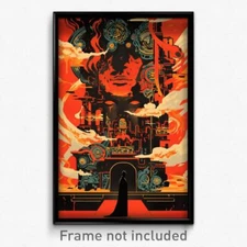 Thai Movie Poster - Puny Lava Fields (Thailand Psychedelic Art Retro Film Print)