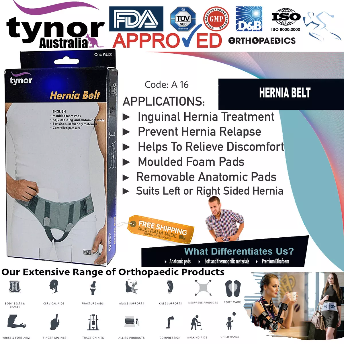 Hernia Compression Brief & Pads (Standard) - Orthotix