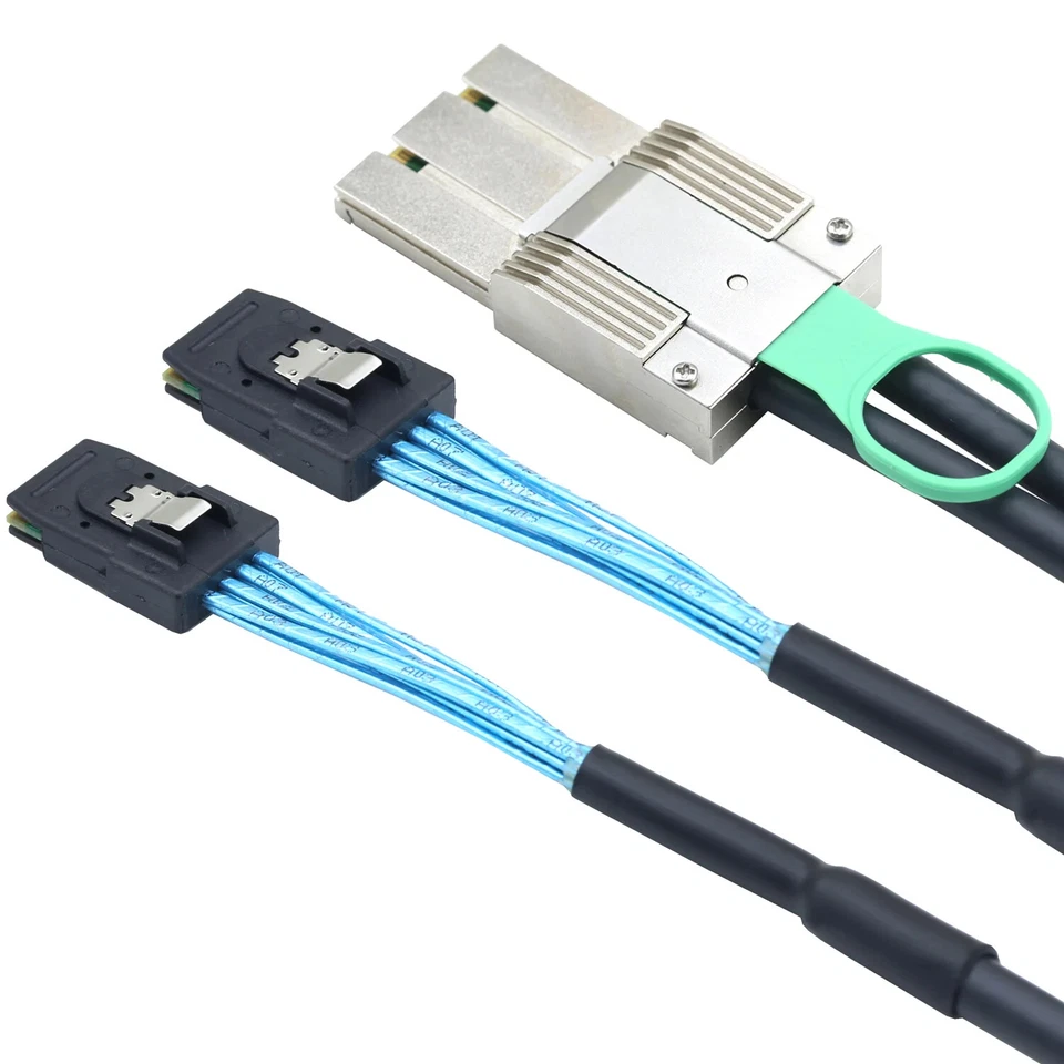 PCIE MINI SAS HD SFF-8088 8X 68P I/O male to 2X SFF8087 36P male Adapter cable - Image 4 of 4