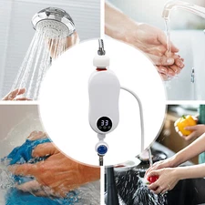 3500W Instant Hot Water Heater With Shower Head Tankless Electric Shower 110V