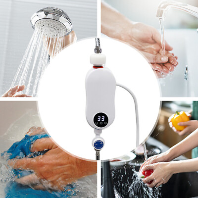 #ad 3500W Instant Hot Water Heater With Shower Head Tankless Electric Shower 110V $48.97