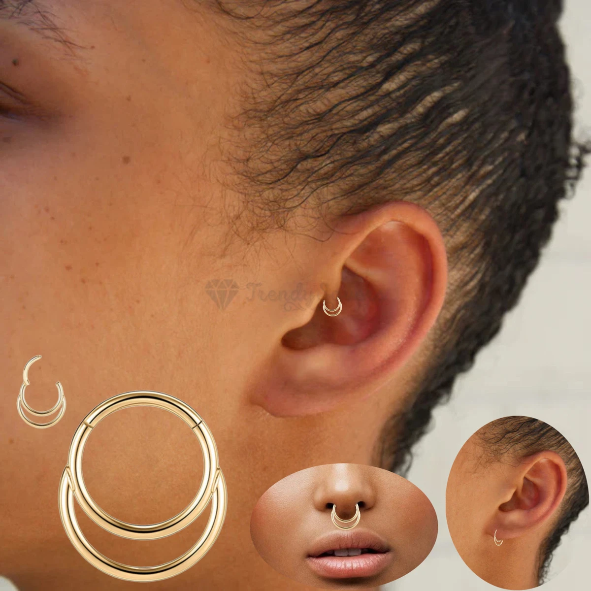 Stainless steel 2024 conch hoop