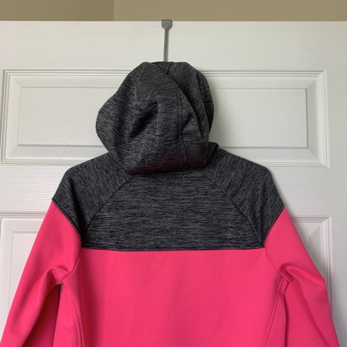 Adidas Womens Medium Fleece Lined Pullover Hoodie Sweatshirt Pink Gray - Picture 7 of 10