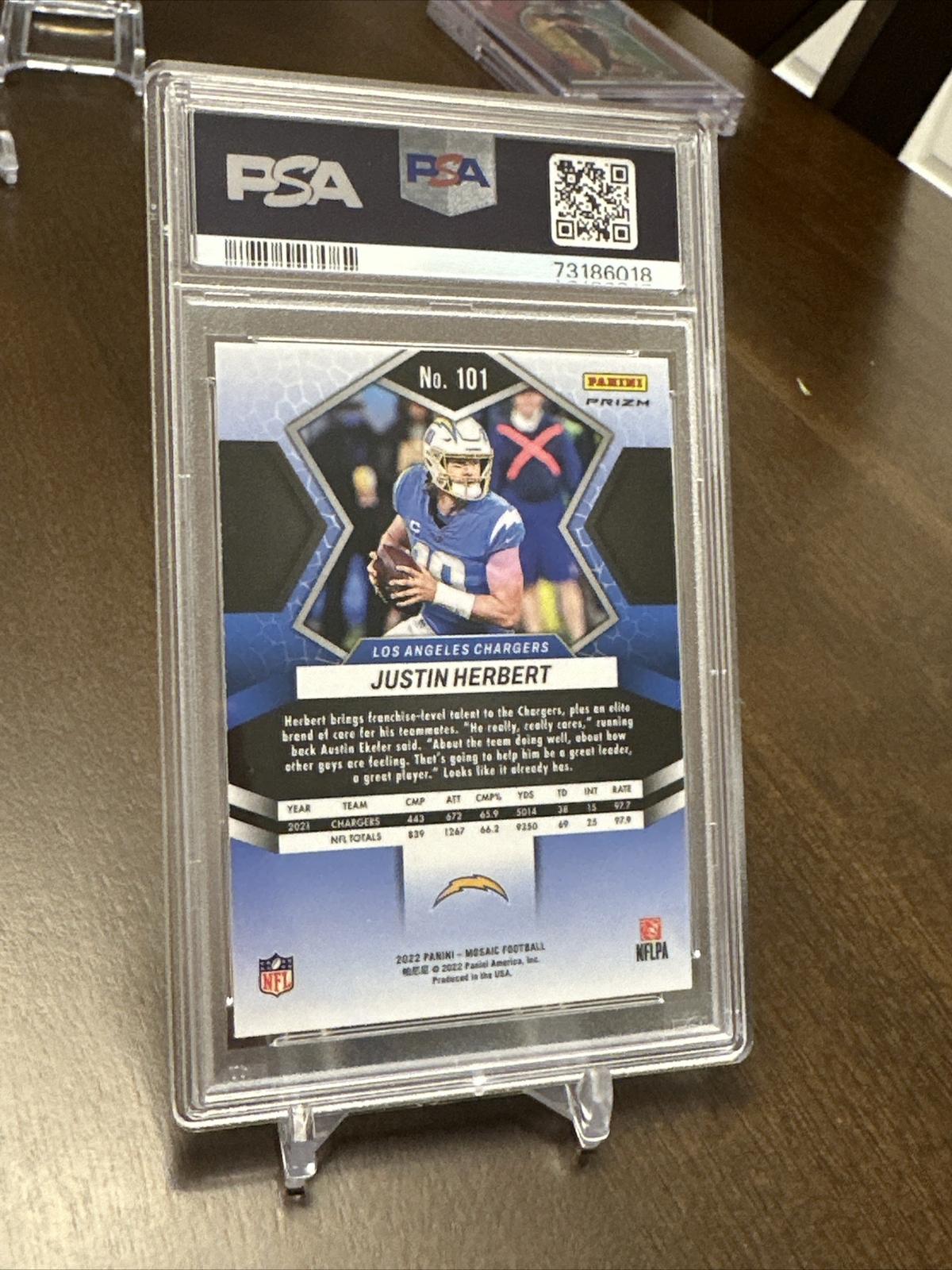 2022 Justin Herbert Gold Sparkle PRIZM Mosaic PSA 10 SSP eBay