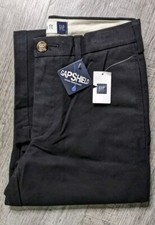 Gap Chino Pants Kids New Size 8 Years Dark Blue Zip Close B251 
