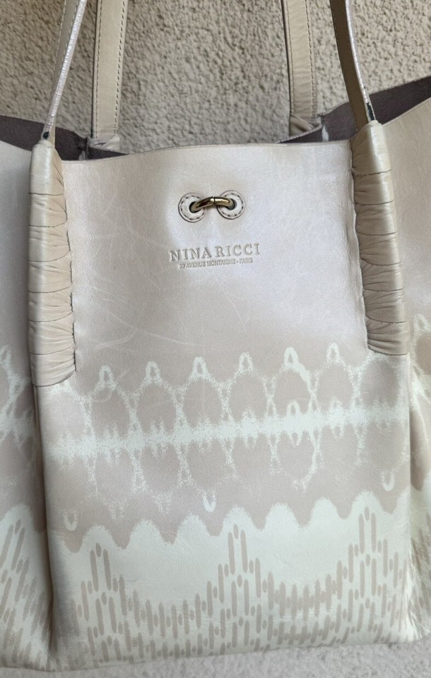 Sac Rare Nina Ricci Paris En Poulain - Sac à Main épaule Vintage, Couleur Noir/chameau, Occasion