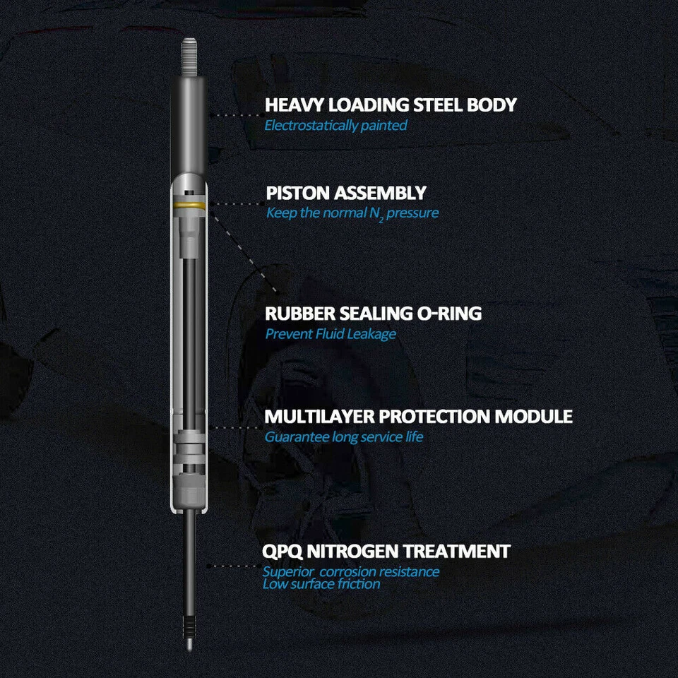 2x Hood Lift Supports Shock Struts Props for BMW 733i 735i Base Sedan SG302003 - Image 3 of 4