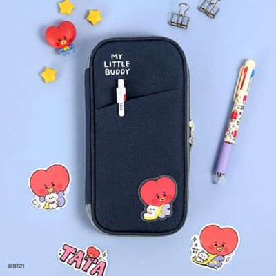 BT21 Official Authentic My Little Buddy P-Pocket Pencil Pen Case Pencil  Pouch