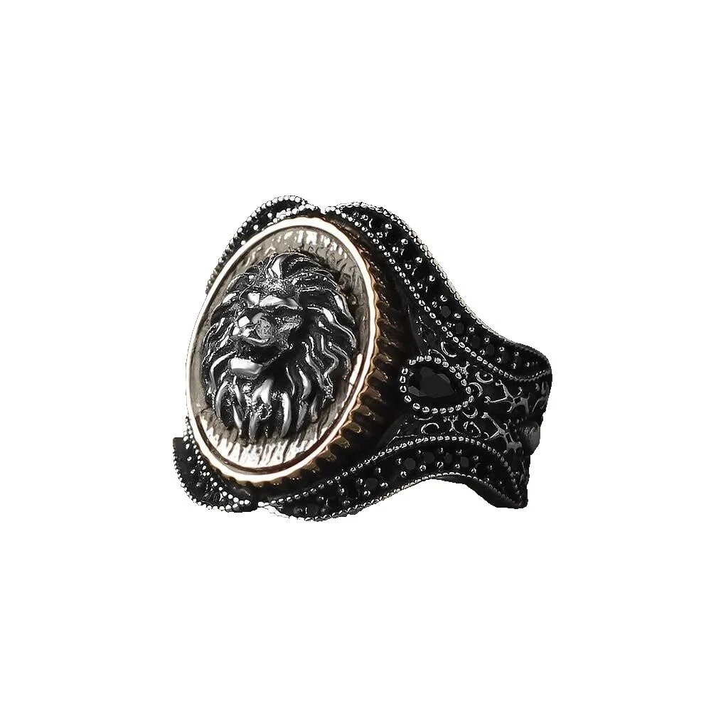 Anéis de prata esterlina Zircônia Pedra de Banda para Homens