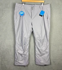 Columbia Ski Snowboard Pants Women 3X Bugaboo Omni Heat Tech Insulated Grey