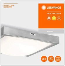 LEDVANCE LED Panel Deckenlampe ultraflach Deckenleuchte Wohnzimmer Flur 22x22cm