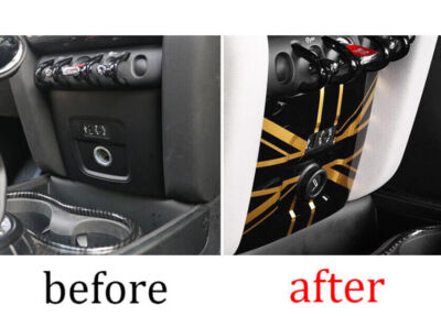 For Mini Cooper Countryman F60 Black Gold Console Cigarette Lighter Panel  Trim