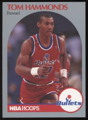 1990-91 Hoops #298a Tom Hammonds Washington Bullets Basketball Card