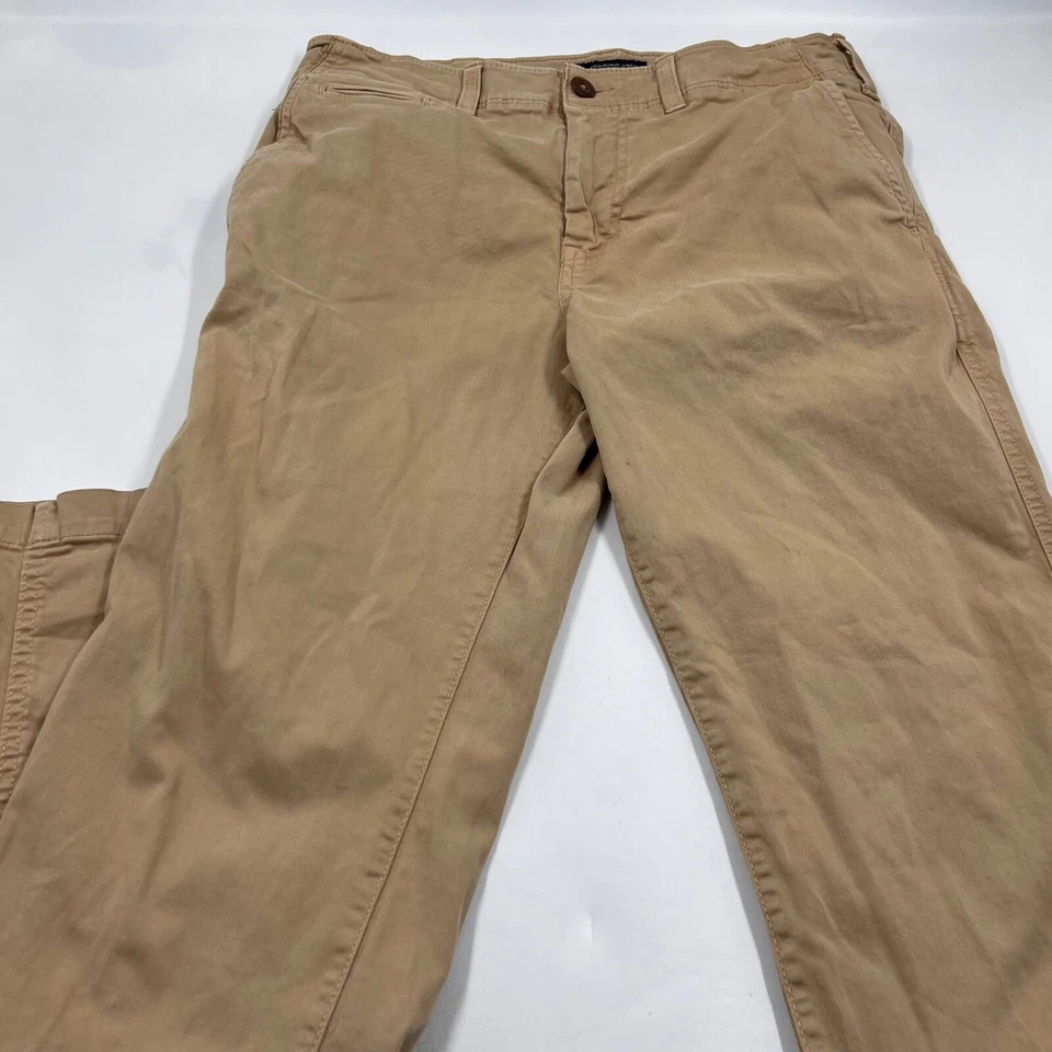 American Eagle Mens Chino Pants Size 29/32 Beige Tan Original Straight Casual - Image 2 of 4