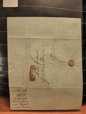 Prephilately. 1) Sicily Biancavilla/Palermo 15-12-1849. Text. Saxon 5p.
